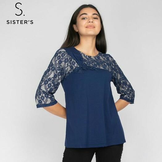 Gambar *Ready Stok* SISTER'S - Atasan Kaos S7234 (JS) - Biru, M dari Sisters Fashion Group undefined Tokopedia