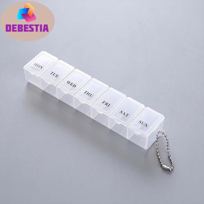 Gambar Kotak Obat Harian 7 Grid / Tempat Obat 1 Minggu / Kotak Perhiasan - Putih dari Debestia undefined Tokopedia