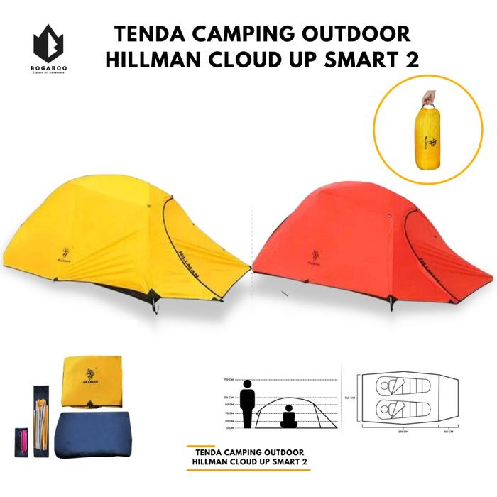 Gambar Tenda Camping Hillman Cloud UP Smart 2 - Tenda Dome - Tenda Hiking - Merah dari dzakiroutdoor undefined Tokopedia