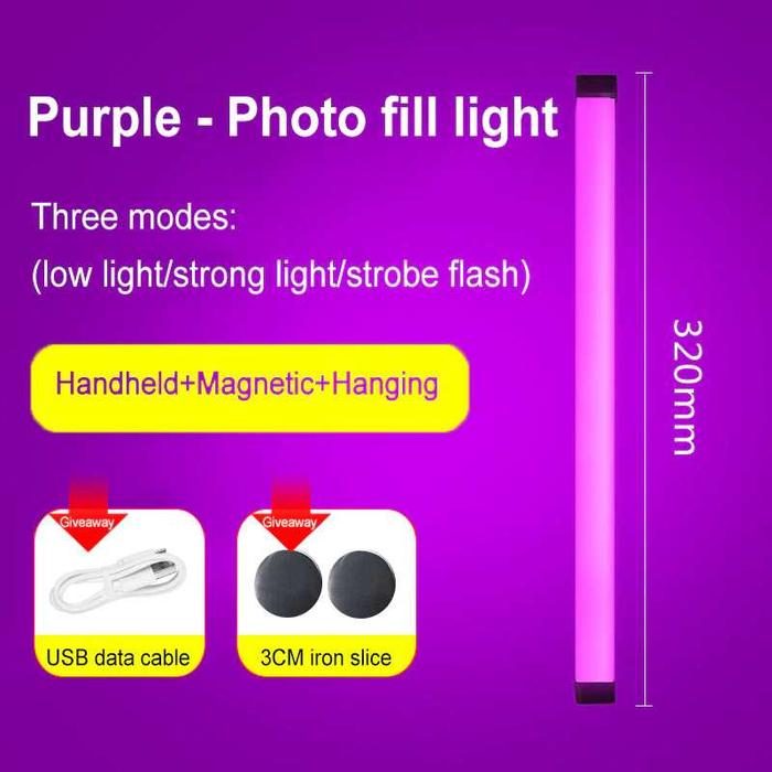 Gambar KEY-WIN Lampu Kamera Fotografi LED Video Fill Light 32 cm - T530 - Ungu dari BudgetGadget undefined Tokopedia