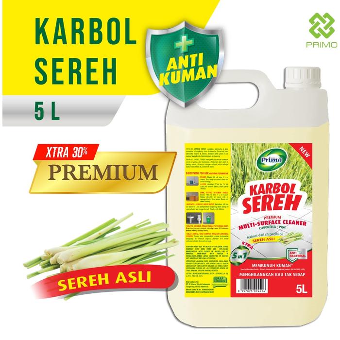 Gambar Primo Karbol Sereh Citronella/Premium 5 Liter Jerigen - Premium dari Shop Henny undefined Tokopedia