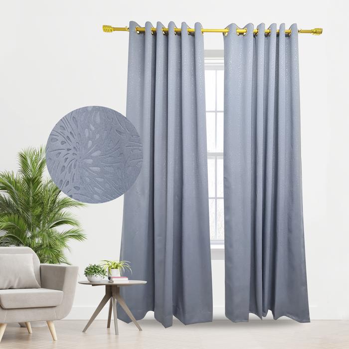 Gambar Gorden jendela minimalis hordeng blackout 80% Firework Grey Doft - Light Grey, T230 L130 dari JJ Interiorr undefined Tokopedia