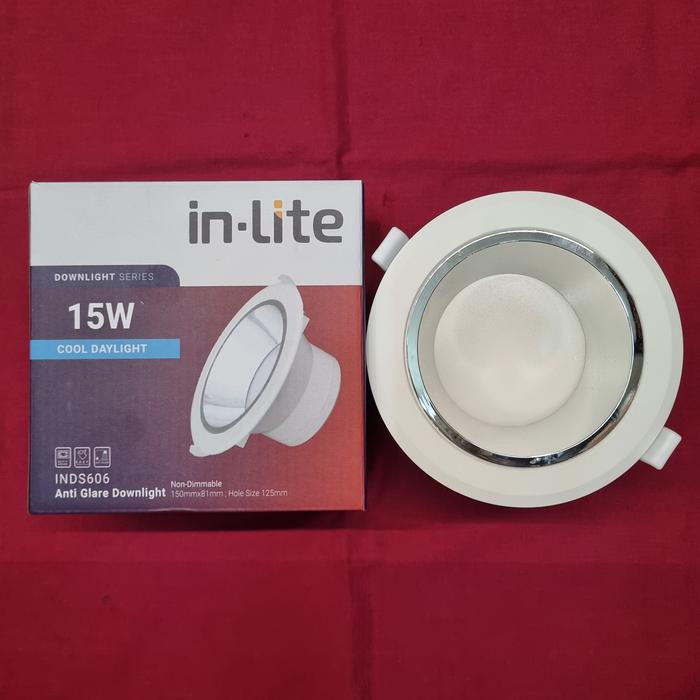 Gambar INDS606 Lampu Anti Glare DownLite/Light Panel Led 15w Inlite - 6500k dari Pojok Jaya Elektrik undefined Tokopedia
