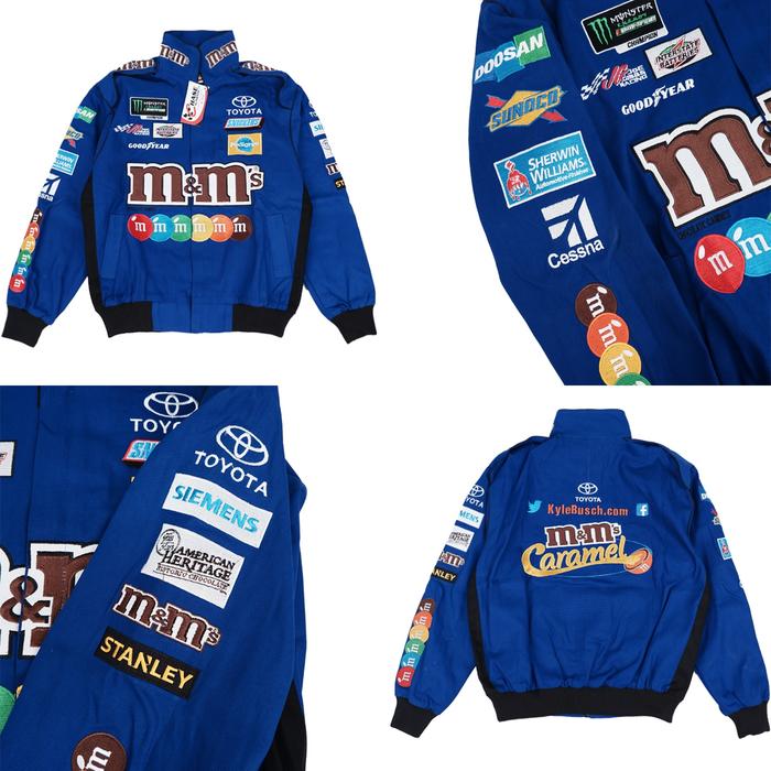 Gambar JACKET NASCAR VINTAGE CHASE AUTHENTICS RED FLAMES - M&M Blue, L dari Any Given Sunday undefined Tokopedia