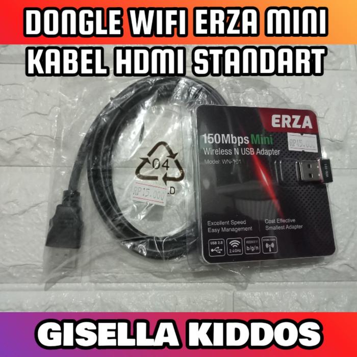 Gambar PERLENGKAPAN STB DVBT2 : DONGLE EZRA, DONGLE MATRIX, KABEL HDMI - EZRA+HDMI HTM dari Gisella Kiddos undefined Tokopedia
