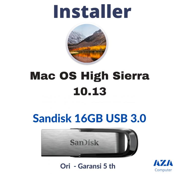 Gambar Installer Bootable USB Mac OS High Sierra 10.13 - Sandisk Original - USB 3.0 dari Aza Computer undefined 4 Tokopedia