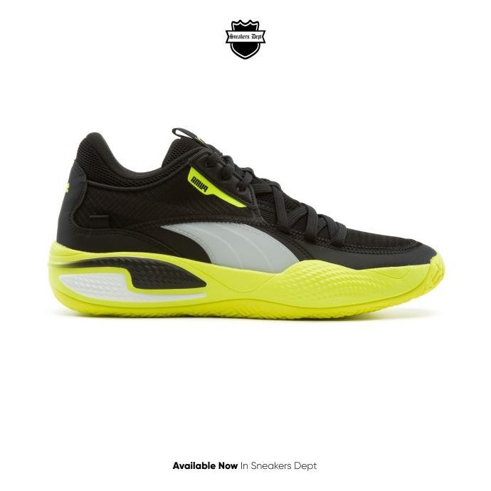 Gambar Sepatu Sneakers Pria PUMA COURT RIDER BLACK YELLOW ALERT ORIGINAL BNIB - 41 dari mekar' undefined Tokopedia