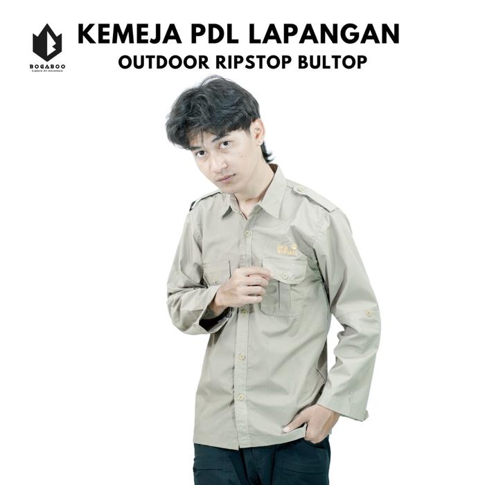 Gambar kemeja pdl ripstop tebal breathable outdoor baju lapangan bultop cod - krem, M dari KRISKA LEO SHOP undefined Tokopedia