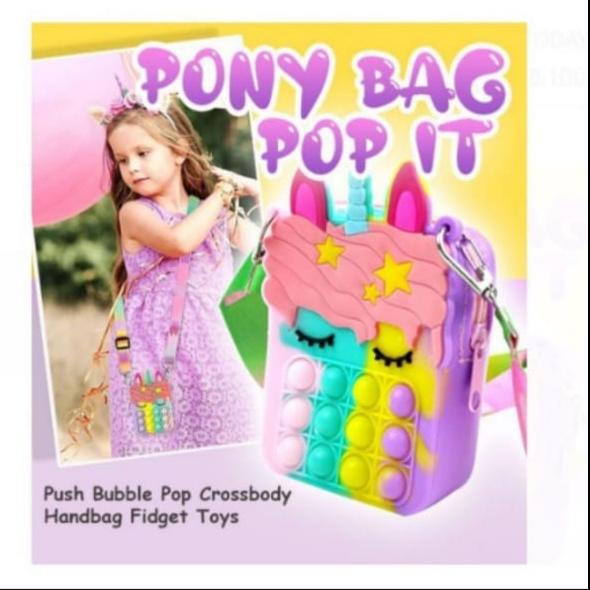 Gambar Mainan tas slempang selempang dompet pop it anak cewek perempuan - Rainbow mini 1 dari Jago Online undefined Tokopedia
