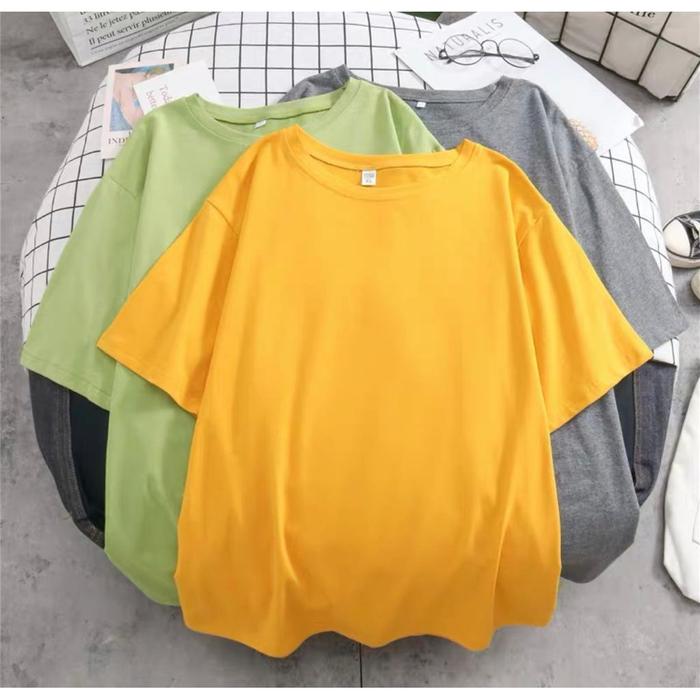 Gambar Kaos Oversize Basic | Kaos Oversize Polos Wanita XL - Benhur dari mainlystore undefined Tokopedia