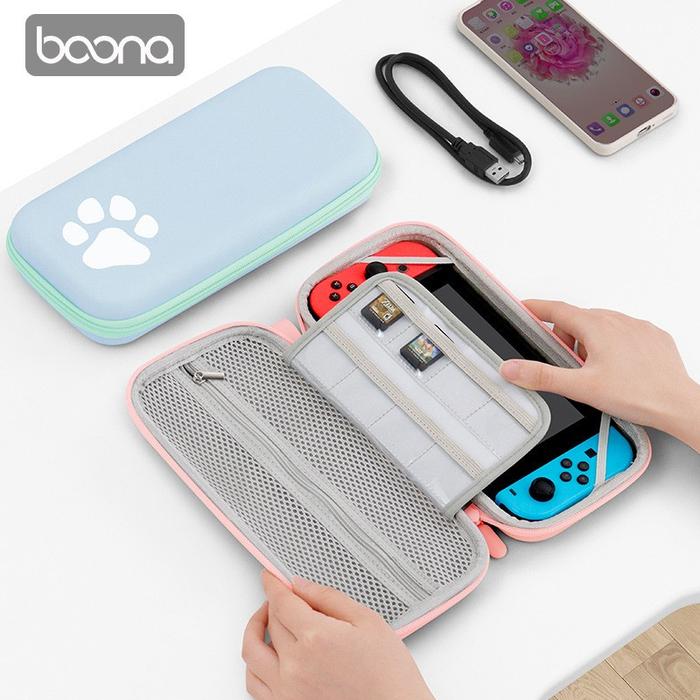 Gambar Nintendo Switch V1 V2 Oled Baona Tas Bag Cat Paw Soft Leather PINK dari waroengame M2SQ undefined Tokopedia