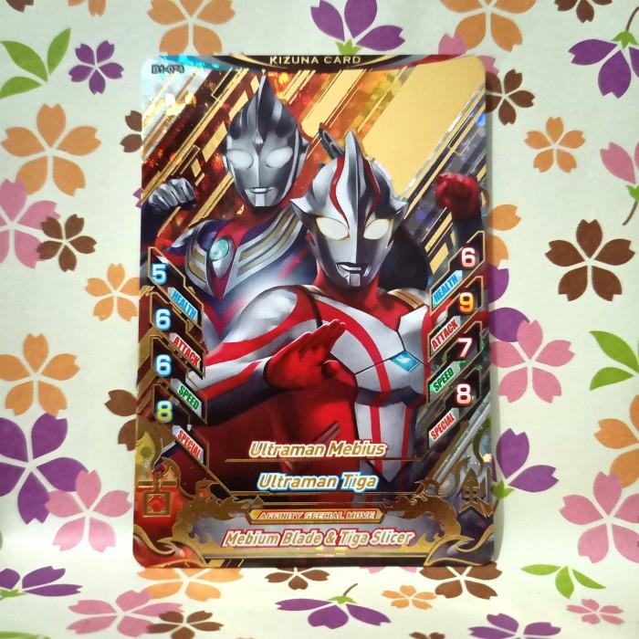 Gambar PROMO kartu ultraman fusion fight r/b kizuna CP - mebius & tiga dari cardshopers undefined Tokopedia