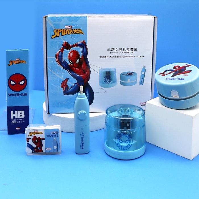 Gambar Kids Stationary Electric Set - Paket Alat Tulis Anak - Spiderman Sky dari Sista Hood Shop undefined Tokopedia