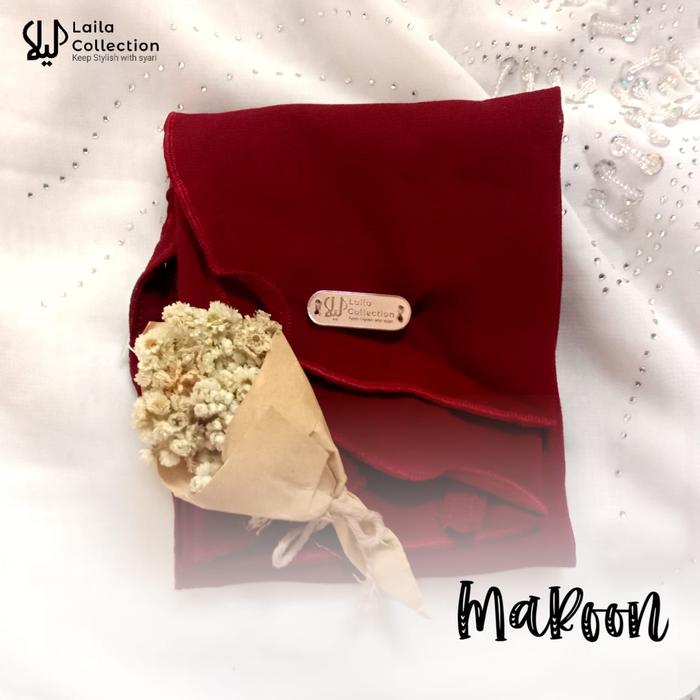 Gambar [ REALPICT ] CADAR TALI 2 LAYER TANPA JAHITAN MATA CERUTI BABY DOLL - maroon dari Laila Collection 23 undefined Tokopedia