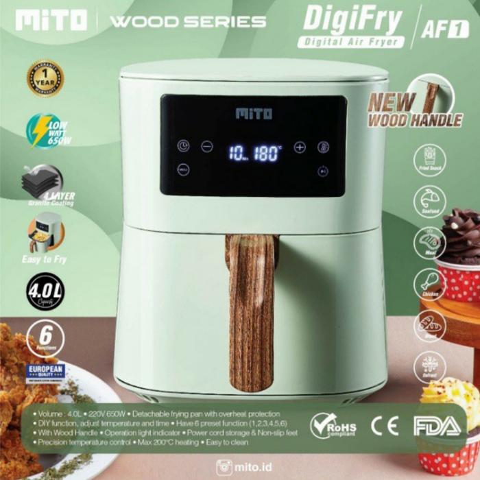 Gambar Digital Air Fryer/DigiFry Mito AF1 - WOOD SERIES - Hijau dari Dafina Onshop undefined Tokopedia