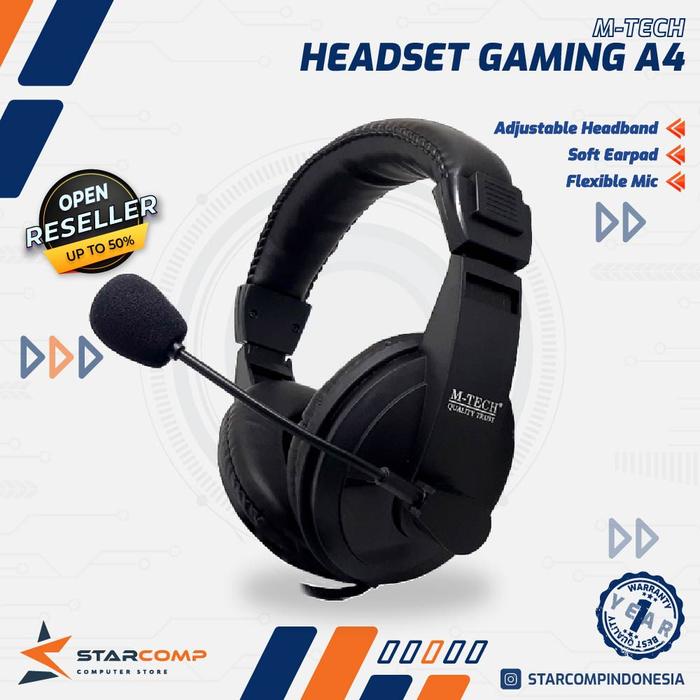 Gambar Headset Gaming Pc Laptop M-Tech A4 - M Tech A4 dari Starcomp Origin undefined Tokopedia