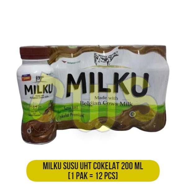 Gambar MILKU COKLAT Susu Premium Botol 200 ml - 1 Pak / 12 Pcs dari C W S undefined Tokopedia