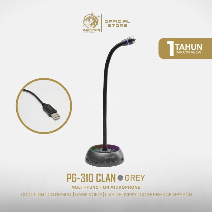 Gambar Imperion PG-310 Clan Multi-function Microphone - Abu-abu dari Imperion Official Store undefined Tokopedia
