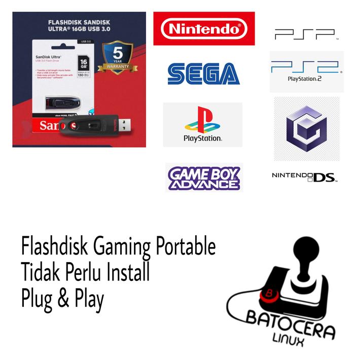 Gambar Flashdisk Gaming Portable Batocera - 32GB dari Marowak Store undefined Tokopedia