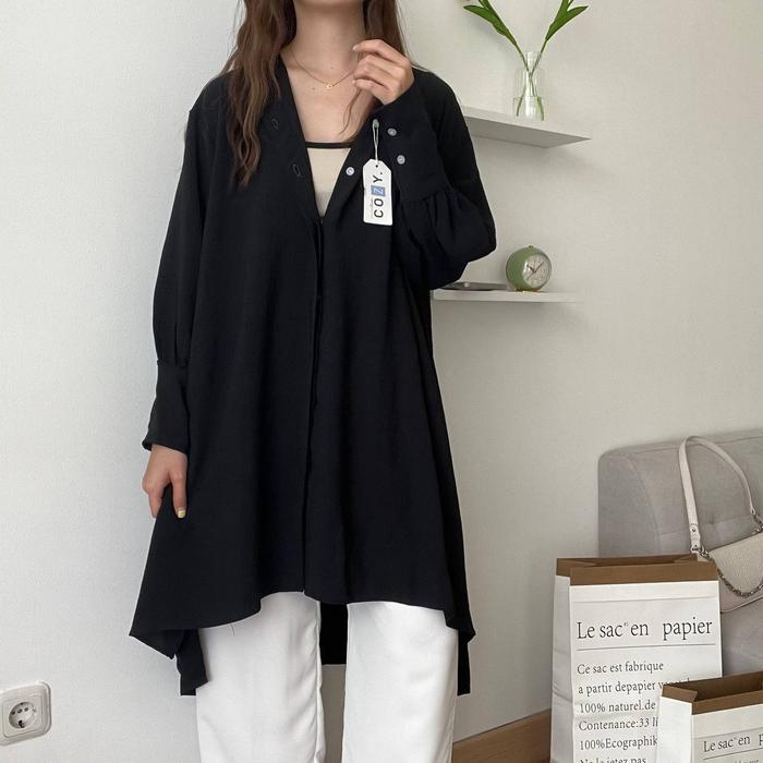 Gambar sherla Shirt - Hitam dari Blessshopy undefined Tokopedia