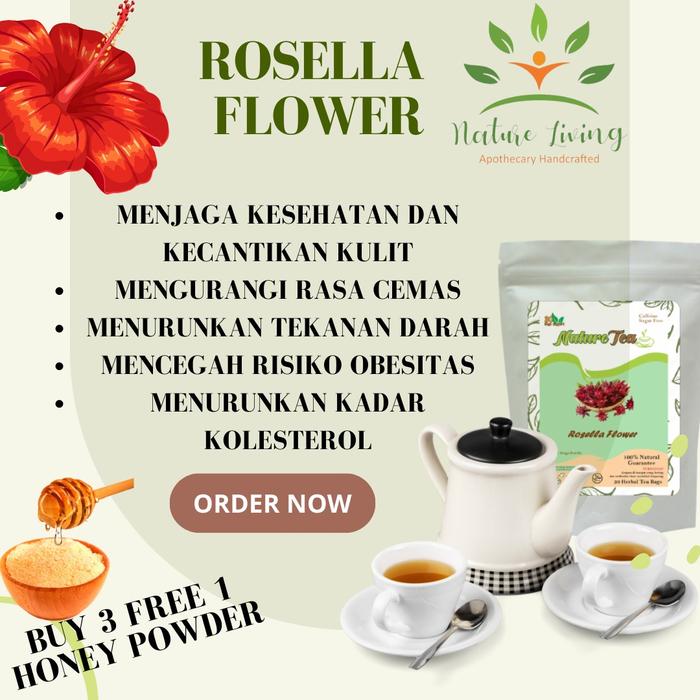 Gambar Teh Herbal 100% Organic 30 tea bag - Nature Tea by Nature Living - Rosella dari AnHao undefined Tokopedia