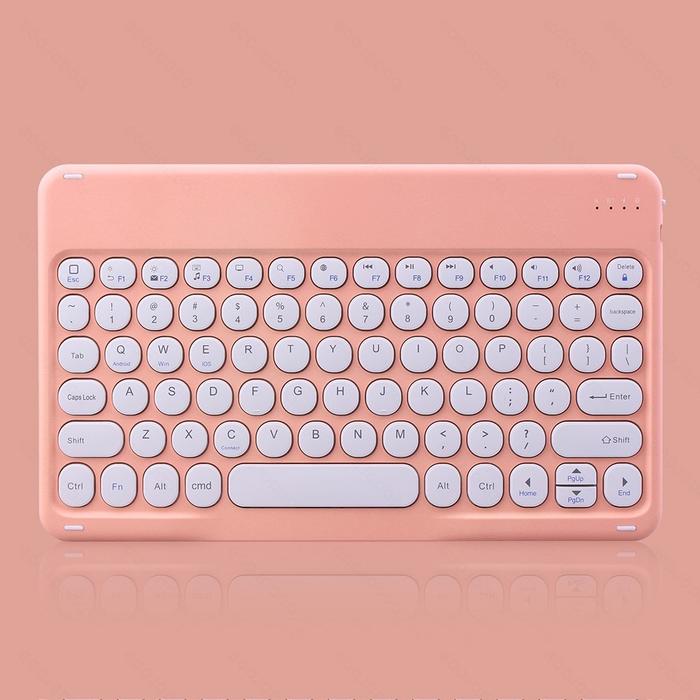 Gambar Goojodoq 10 Inch Wireless Bluetooth Keyboard iPad Xiaomi Samsung IOS - Merah Muda, keyboard dari GOOJODOQ LOCAL SHOP undefined Tokopedia