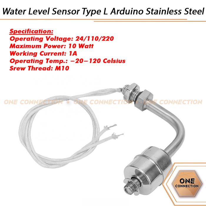 Jual Float Switch Stainless Steel Water Level Sensor Type L Arduino ...
