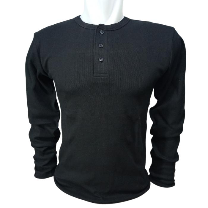 Gambar T Shirt / Kaos tangan panjang Slim Fit Kancing AVIREX - Hitam, XL dari AJN88 undefined Tokopedia