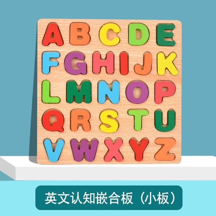 Gambar Wooden Puzzle Angka Huruf Kayu Mainan Anak Edukasi Montessori Hadiah - HURUF dari PAINTING KIDS undefined Tokopedia