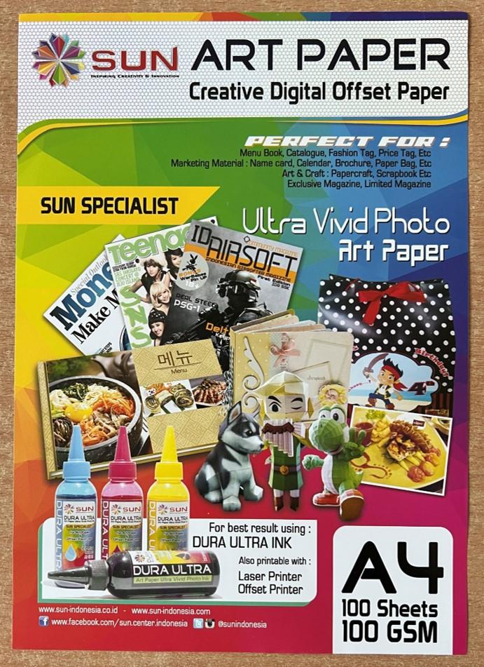 Gambar Kertas Art Paper Sun Art Paper A4 (100 120 150 210 230 260 gsm) - 100 gsm dari Adamo Store undefined Tokopedia