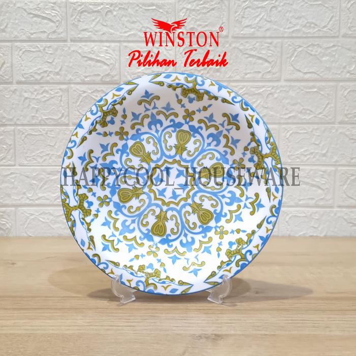 Gambar WINSTON Piring Keramik 9,25in Batik / Piring Makan Porcelain 23cm - Biru dari HappyCool Houseware undefined Tokopedia