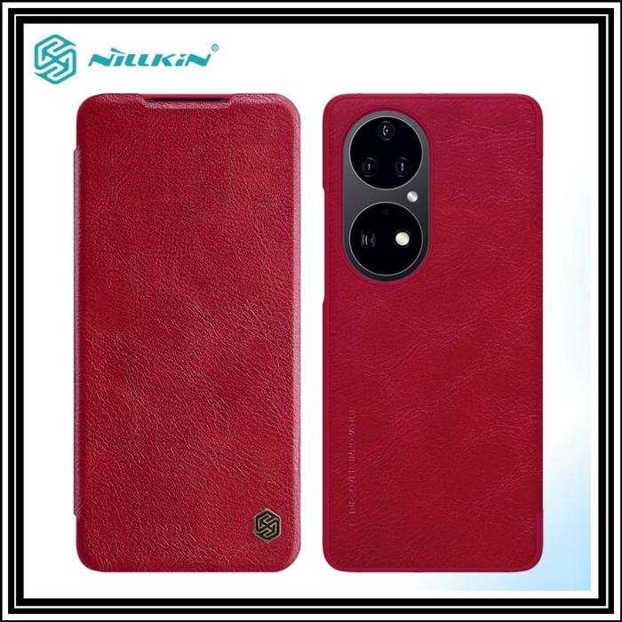 Gambar HUAWEI P50 / PRO NILLKIN QIN FLIP LEATHER COVER HARD TPU CASE ORIGINAL - RED, HUAWEI P50 PRO dari Best Accesories Hp undefined Tokopedia