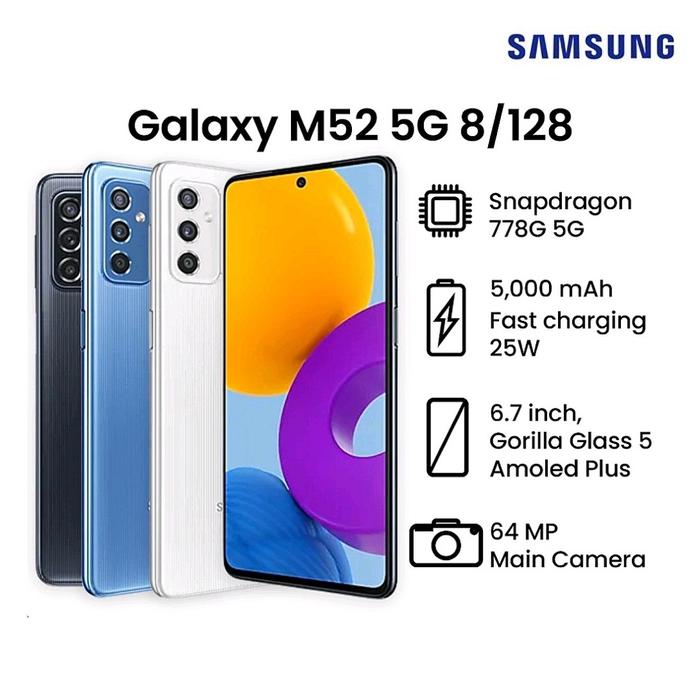128gb Samsung Galaxy M52 8gb Ram Samsung Galaxy M52 5G (8GB RAM
