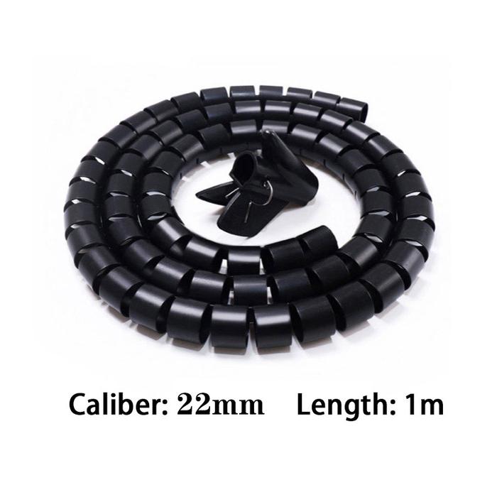 Gambar Cable Spiral Wrap Tidy Cord Wire Banding Loom Storage Organizer Tool - Hitam dari MMJ-MAX undefined Tokopedia