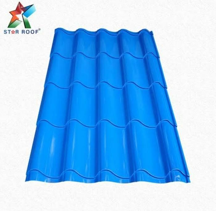 Gambar Genteng Seng Starroof / Hokistar / Classic 4 Daun Biru 0.40 mm - Talang Jurai dari HomzKitz undefined Tokopedia