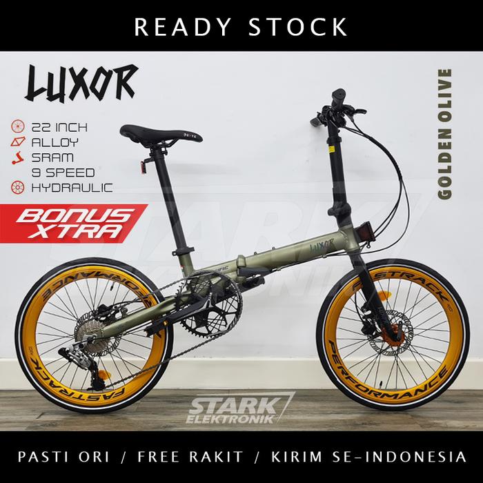 Gambar Pacific LUXOR 16 & 20 inch Sepeda Lipat Folding Bike - Golden Olive, Ban 16inch dari StarkElektronik undefined Tokopedia