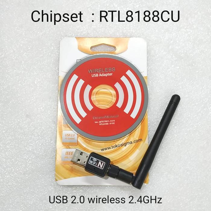 Gambar USB 2.0 Wifi Antena Tangkap Wireless Adapter RTL8188 2.4GHz bisa Mac - Chip RTL8188CU dari Toko Optima Kirana undefined Tokopedia