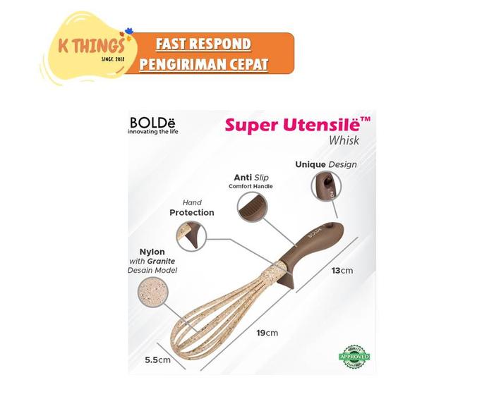 Gambar BOLDe Super Utensil Skimmer Spatula Sendok Masak - Whisk dari K Things undefined Tokopedia
