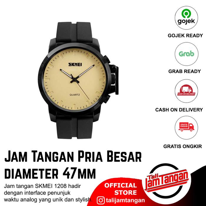 Gambar Jam Tangan Analog Pria Ukuran Besar 47mm SKMEI 1208 - Hitam Gold, Ya dari Tali Jam Tangan com undefined Tokopedia