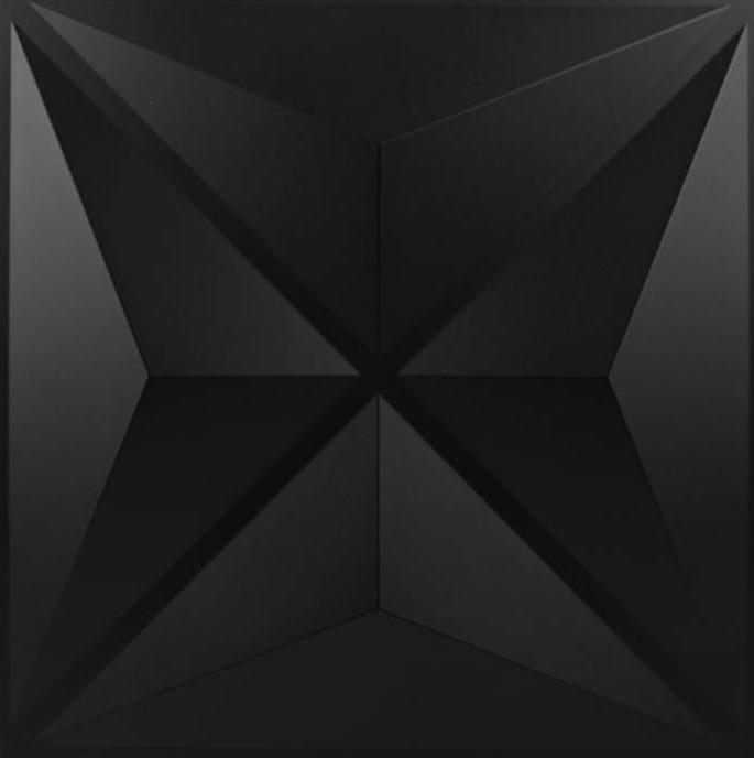 Gambar Wallpanel 3D PVC Wall Panel Dinding Warna Hitam / Silver /Gold 50x50cm - Quatro Hitam dari Asera Decor undefined Tokopedia