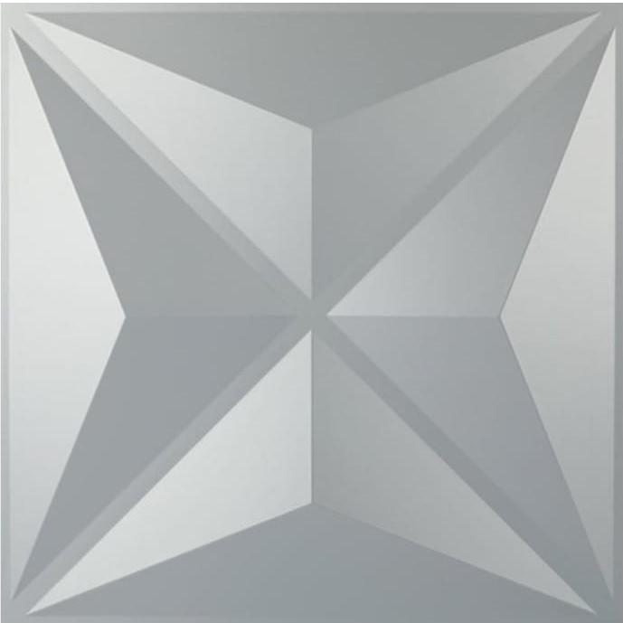 Gambar Wallpanel 3D PVC Wall Panel Dinding Warna Hitam / Silver /Gold 50x50cm - Quatro Silver dari Asera Decor undefined Tokopedia