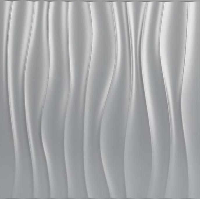Gambar Wallpanel 3D PVC Wall Panel Dinding Warna Hitam / Silver /Gold 50x50cm - Wave Silver dari Asera Decor undefined Tokopedia