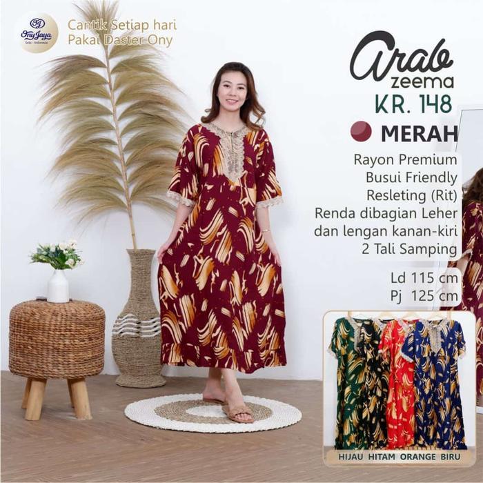 Gambar Daster Ony Model Arab Zeema Rayon Premium Kencana Ungu R573 - KR.148 dari Batik AdaOny undefined Tokopedia