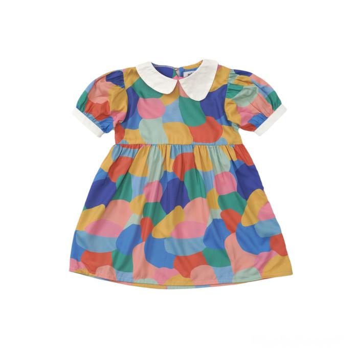 Gambar SOLERAM X SMITTENBYPATTERN - PIMPOM Dress / Dress Anak - 1-8Y - Bubble, L dari Inisoleram undefined Tokopedia