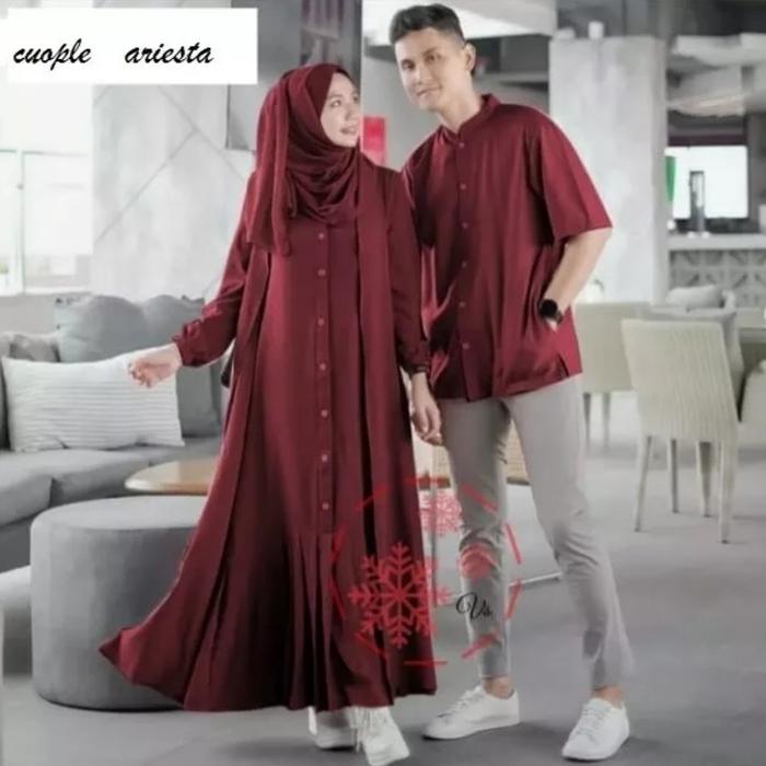 Gambar Baju Muslim Couple | Couple Pasangan - Maron, M dari toko vanesh undefined Tokopedia
