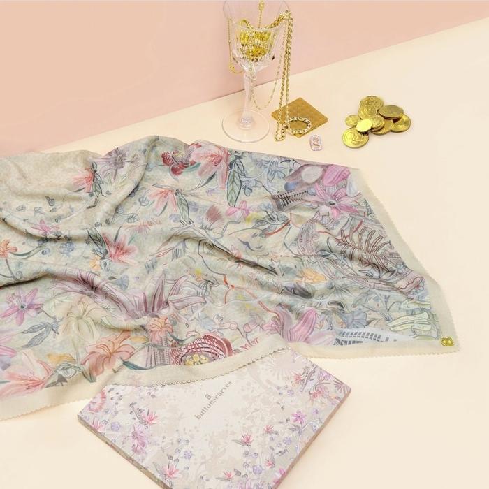 Gambar buttonscarves dubai series vanilla, ivory, black, ruby, milkshake - ivory dari Rafflesia Official undefined Tokopedia