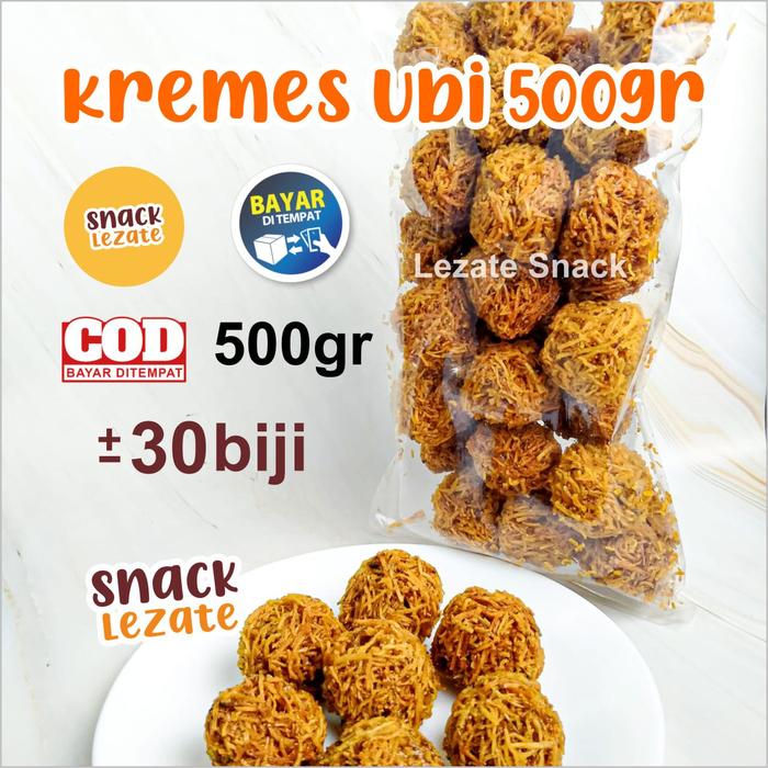 Gambar Grubi Kremes 1 KG Isi 60 Biji Manis / Kremes Ubi Jalar Gula Merah - 500 gram dari OMM Snack undefined Tokopedia