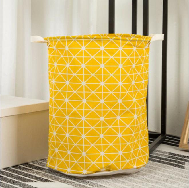 Gambar Laundry Bag Keranjang Baju Pakaian Kotor Organizer Tempat Penyimpanan - Kuning dari Home Decor Zega undefined Tokopedia
