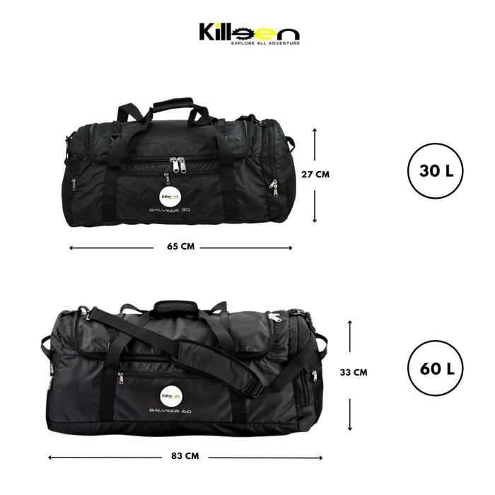 Gambar Travel Bag Killeen Seri Balveer 60 L - Duffle Bag - Tas Jinjing - Tas - Hitam, 60 L dari EL ADVENTURE_NEW undefined Tokopedia
