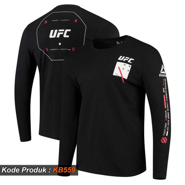 Jual Kaos UFC HRSD Red Lengan Panjang 